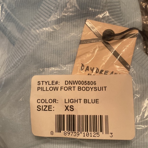 NWT REVOLVE Daydream Nation Pillow Fort Bodysuit In Light Blue Size XS - Picture 8 of 8